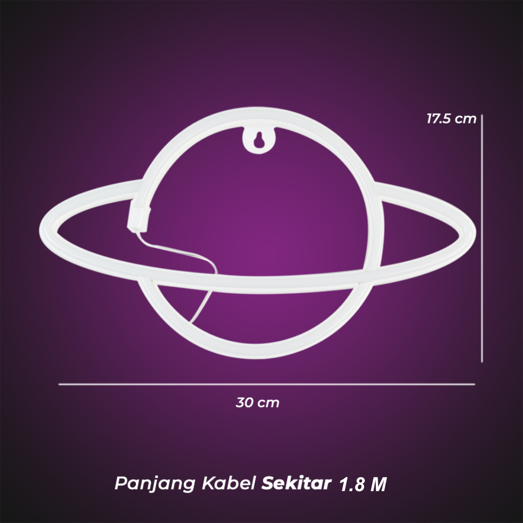 Gambar produk KEY-WIN Lampu Hias LED Neon Flex Battery and USB Power 1W Planet - M04