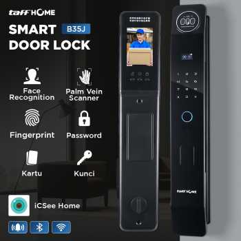 TaffHOME Smart Door Lock Fingerprint Face Recognition Password iCSee - B35J