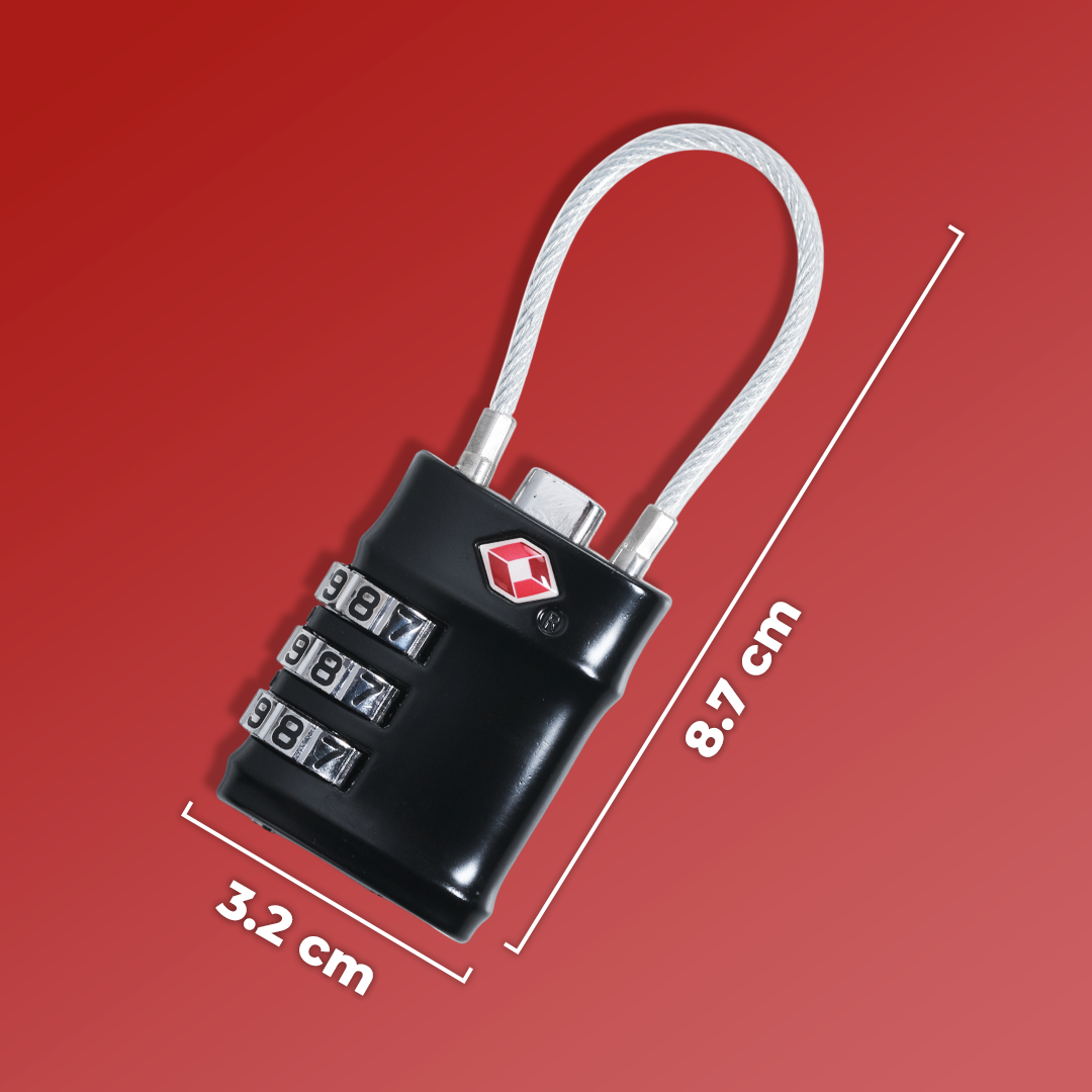Gambar produk CoolCell Gembok Koper Angka 3 Digit Suitcase Password TSA Lock - TSA007