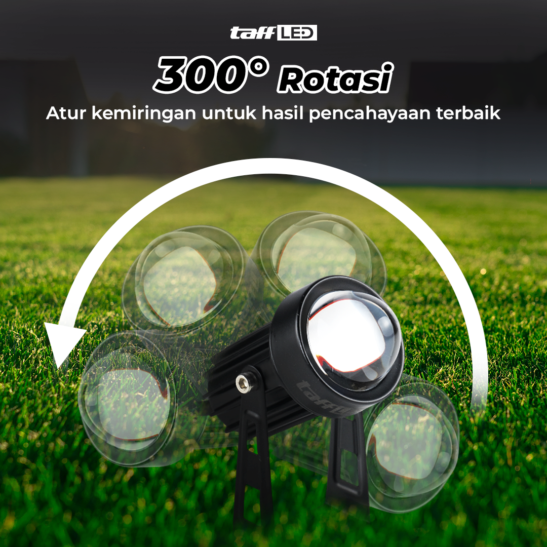 TaffLED Lampu Sorot LED Outdoor Spotlight Beam Waterproof Warm White 3W - YY3 Gambar produk TaffLED Lampu Sorot LED Outdoor Spotlight Beam Waterproof Warm White 3W - YY3
