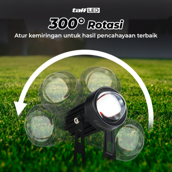Gambar produk TaffLED Lampu Sorot LED Outdoor Spotlight Beam Waterproof Warm White 3W - YY3