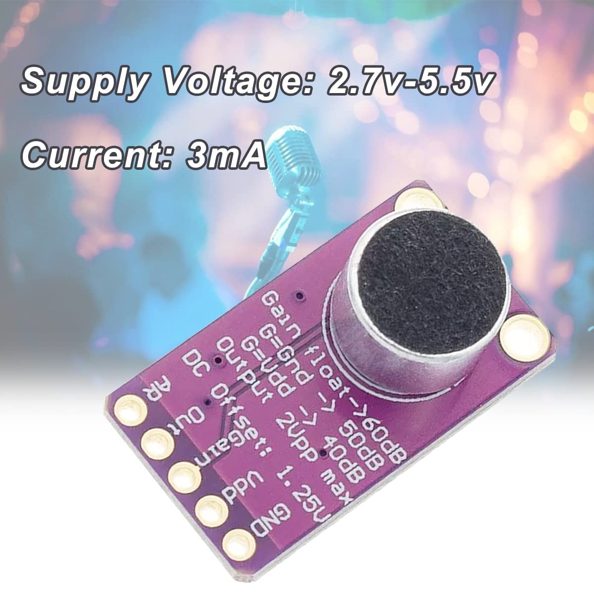 AITEXM Electret Microphone Amplifier Module Auto Gain Control - MAX9814 Gambar produk AITEXM Electret Microphone Amplifier Module Auto Gain Control - MAX9814