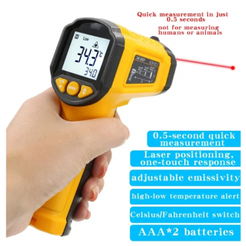 Gambar produk KOLA Termometer Industrial Digital Thermogun Infrared Laser LCD - TS600