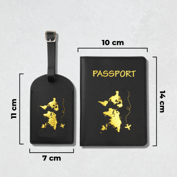 Gambar produk TRASSORY Dompet Passport Cover Case with Luggage Tag Leather PU - PH301