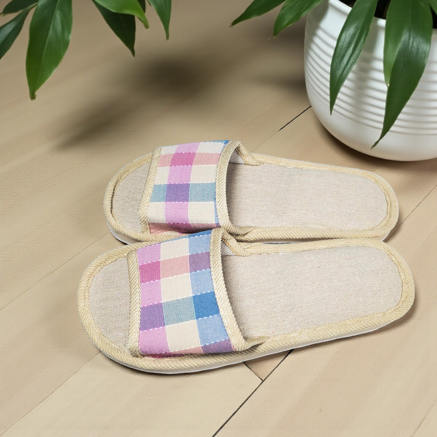 Suihyung Sandal Selop Linen Comfy Indoor Slipper 39-40 - YT3622 Gambar produk Suihyung Sandal Selop Linen Comfy Indoor Slipper 39-40 - YT3622