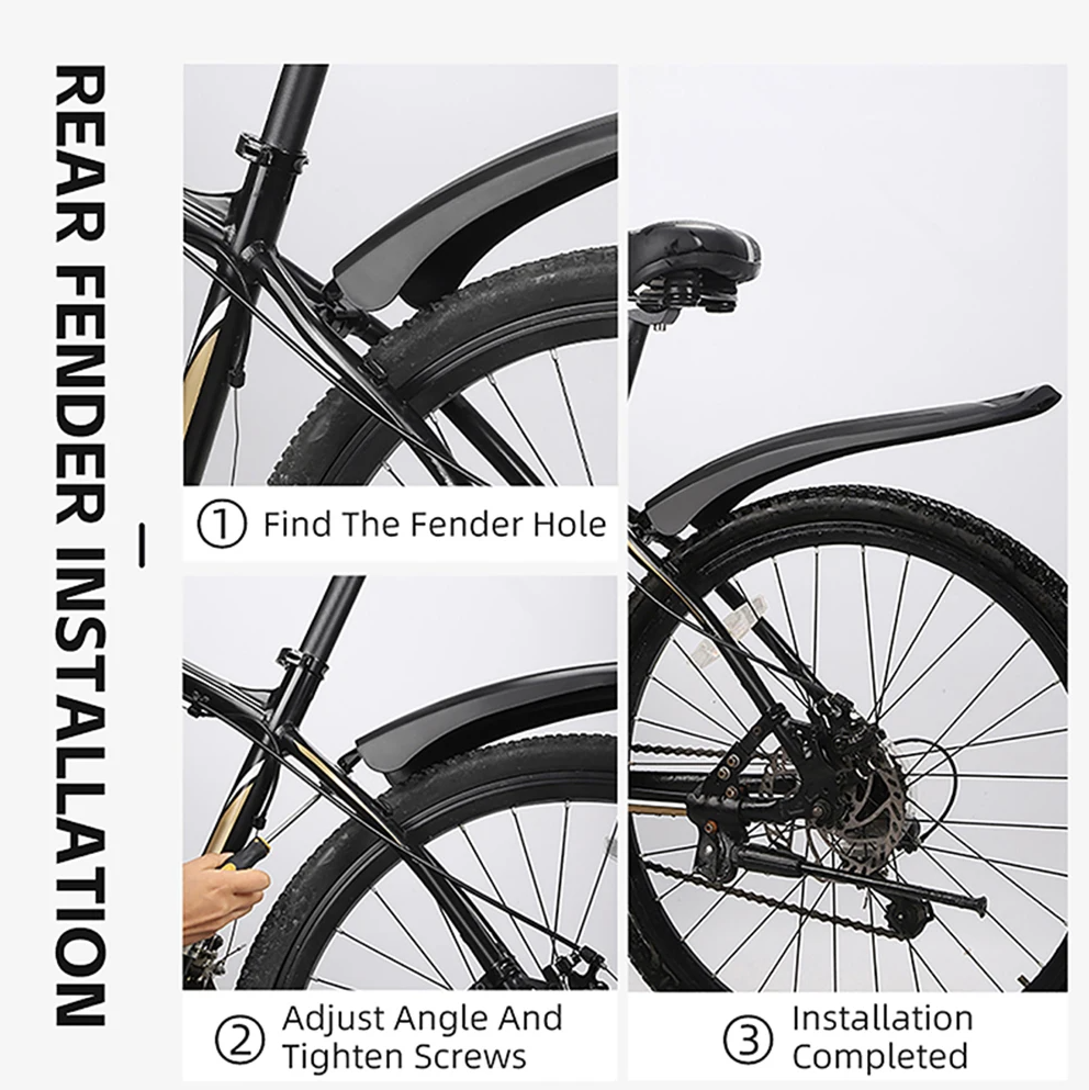 WEST BIKING Spakbor Sepeda Depan Belakang Fender Mudguard MTB Plastic - WB50 Gambar produk WEST BIKING Spakbor Sepeda Depan Belakang Fender Mudguard MTB Plastic - WB50