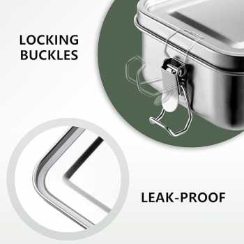 Gambar produk Umigy Kotak Makan Anti Tumpah Lunch Bento Box Stainless Steel 304 2400ml - UM59