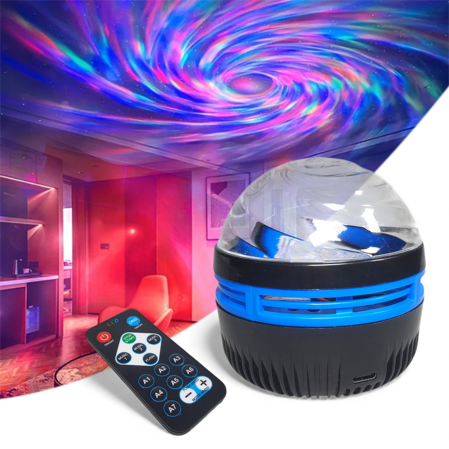 ZENLONG Lampu Tidur Proyektor RGB 7 Color Mode Remote USB 3W Sky Vortex - ZL5V Gambar produk ZENLONG Lampu Tidur Proyektor RGB 7 Color Mode Remote USB 3W Sky Vortex - ZL5V