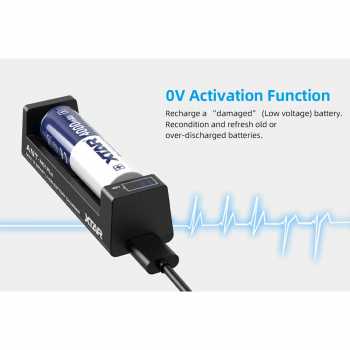 Gambar produk XTAR Charger Baterai 1 Slot 14500 18650 18650 Li-Ion 3.7V LCD Type C - ANT MC1 Plus
