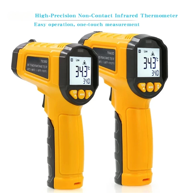 KOLA Termometer Industrial Digital Thermogun Infrared Laser LCD - TS380 Gambar produk KOLA Termometer Industrial Digital Thermogun Infrared Laser LCD - TS380