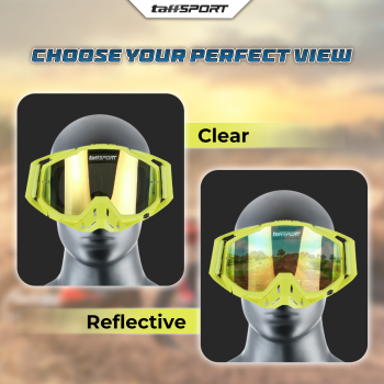 Gambar produk TaffSPORT Kacamata Helm Motor Goggles UV400 Protection Windproof Reflective - UV400