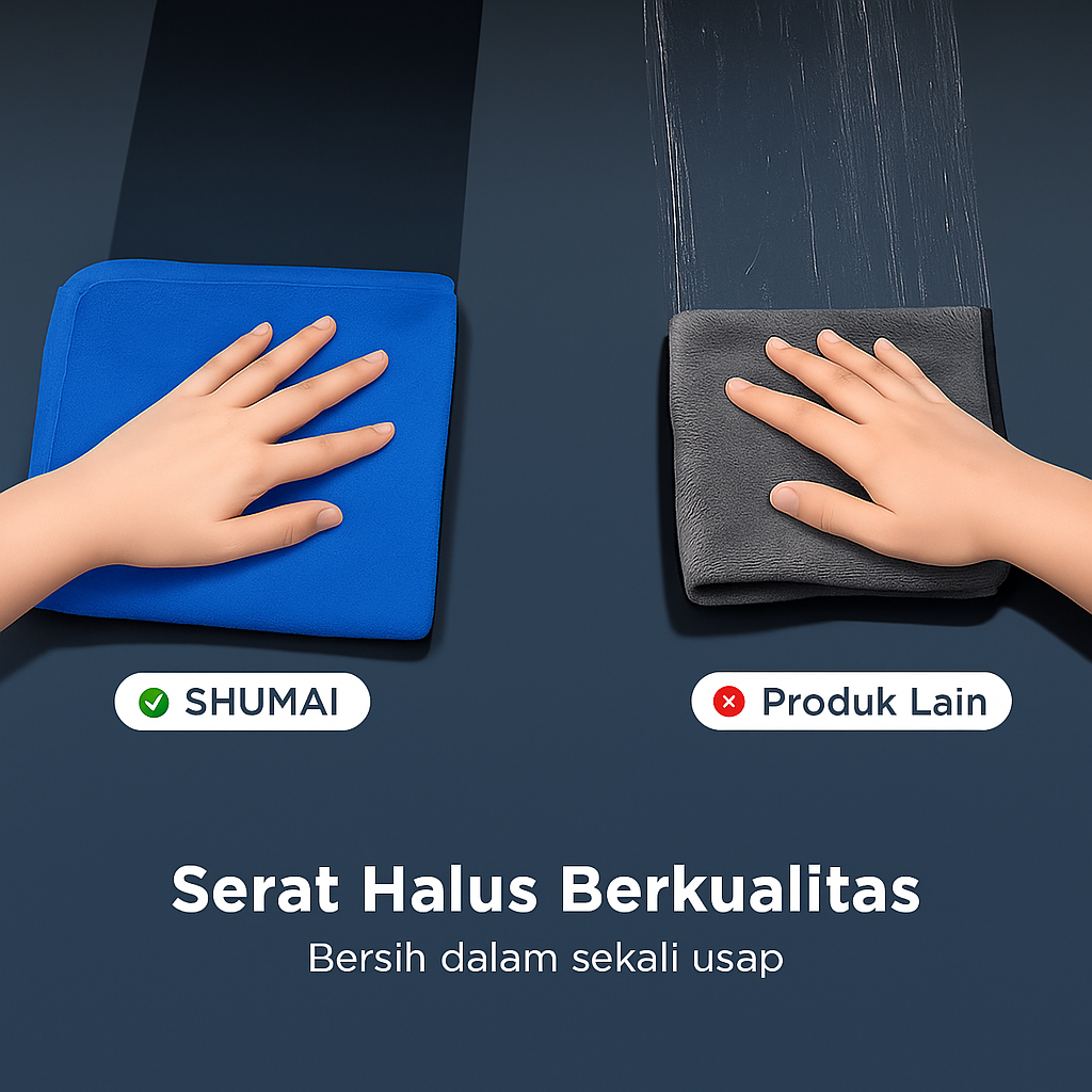 SHUMAI Kain Lap Microfiber Mobil Cleaning Towel Soft High Absorption 30x70cm - SH3 Gambar produk SHUMAI Kain Lap Microfiber Mobil Cleaning Towel Soft High Absorption 30x70cm - SH3