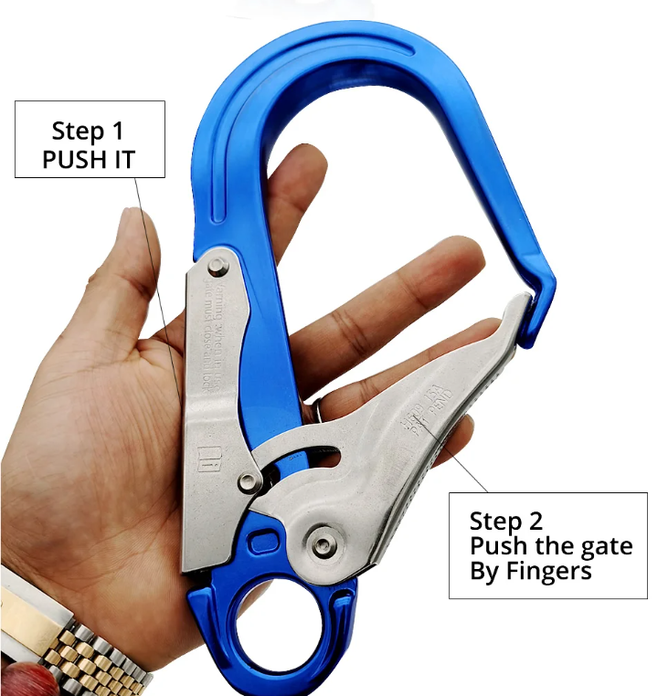 Gambar produk Zhibo Kait Pengaman Carabiner Rock Climbing Mountain Self Locking 25KN - CE323