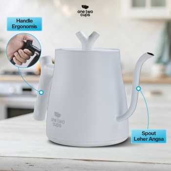 Gambar produk One Two Cups Teko Listrik Kopi Pemanas Air Heater Display 1000W 1L - HR-462