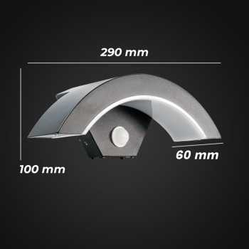 Gambar produk PDQ Lampu LED Dinding Outdoor Motion Sensor Waterproof Cool White 15W Inner Light - 3120