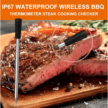 Gambar produk TAKA Termometer Makanan Digital Daging BBQ Bluetooth Wooden 1 Probe - TY510