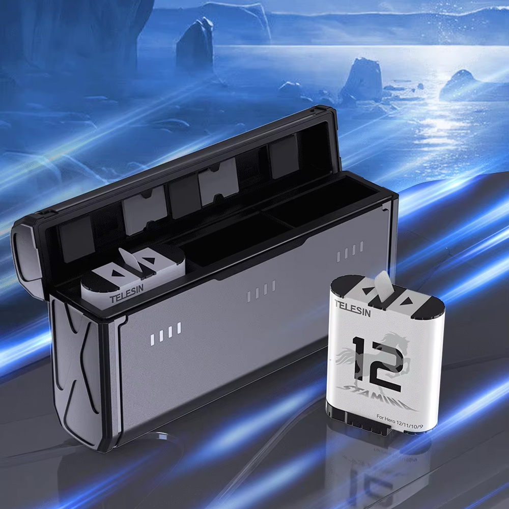 Gambar produk TELESIN Charger Baterai Box Kamera GoPro Hero 9 to 12 with 2 Battery - S0-ECB-01-TGP
