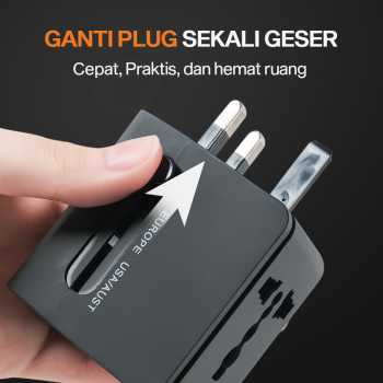 Gambar produk TRAVOR Universal Travel Adaptor Colokan Charger Adapter USB PD 1380W - TR020