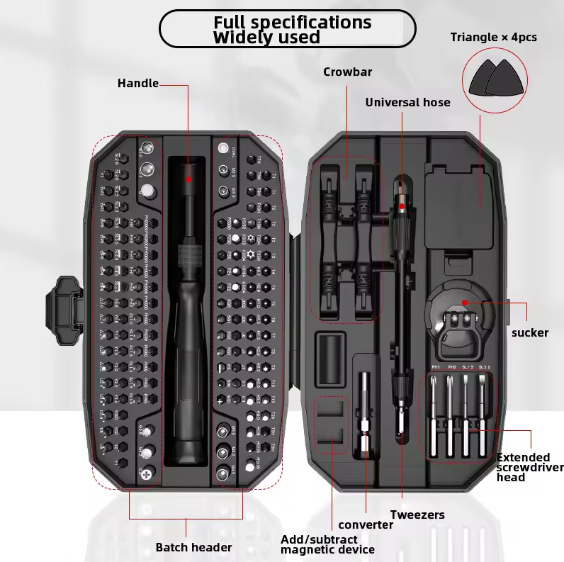 Gambar produk PINTUDY Set Obeng Servis Elektronik Screwdriver Phone Laptop 152in1 - PN-65