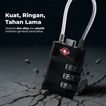 Gambar produk CoolCell Gembok Koper Angka 3 Digit Suitcase Password TSA Lock - TSA007
