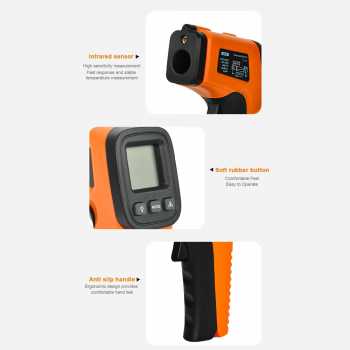 Gambar produk Anseny Termometer Industrial Digital Thermogun Infrared Dual Color LCD - CX6014