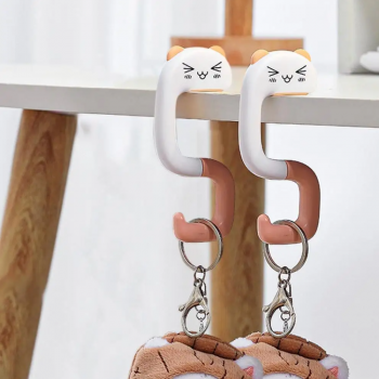 Gambar produk MACAU Gantungan Meja Serbaguna Thinking Cat Schoolbag Hook Hanger - MC2