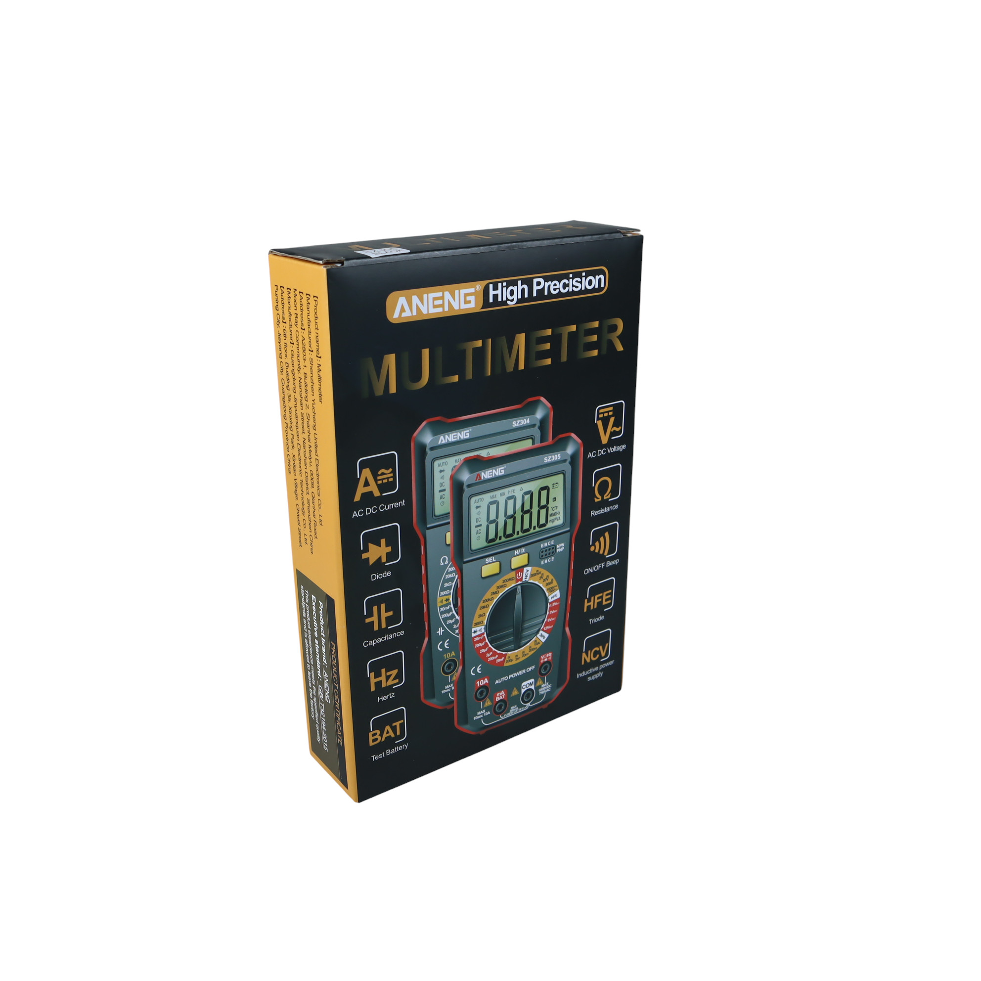 ANENG Digital Multimeter Voltage Tester 1999 Count NCV Triode - SZ305 Gambar produk ANENG Digital Multimeter Voltage Tester 1999 Count NCV Triode - SZ305