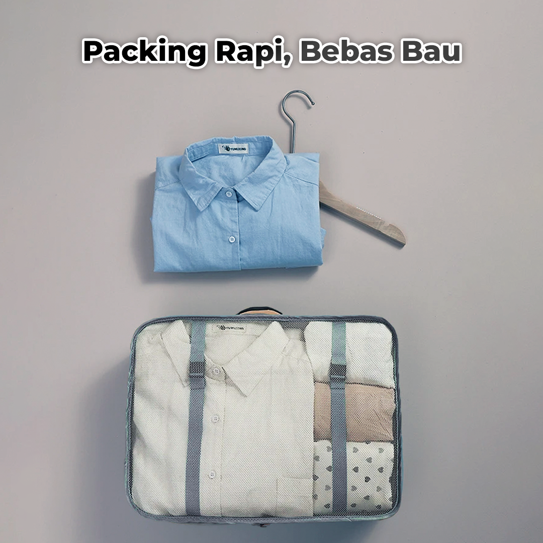 Gambar produk Bestform Tas Travel Bag Laundry Organizer Packing Cubes 8 PCS - CQBB3