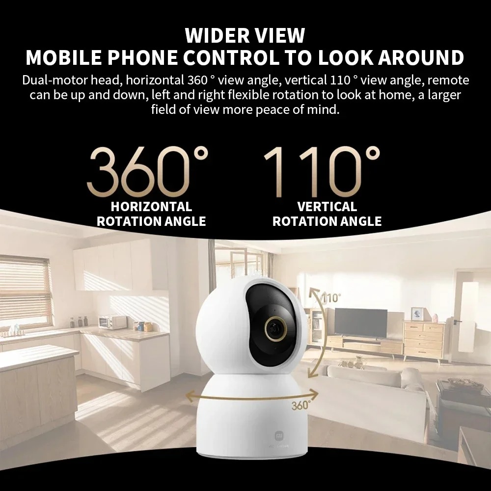 Xiaomi Kamera CCTV Dual Band WiFi 6 2 Way Call AI Detection 4K 8MP - C700 Gambar produk Xiaomi Kamera CCTV Dual Band WiFi 6 2 Way Call AI Detection 4K 8MP - C700