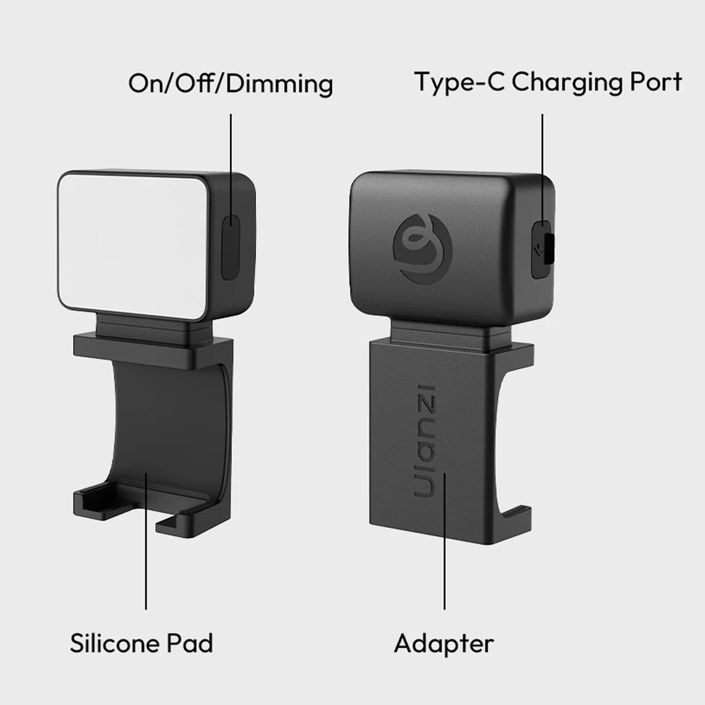 Ulanzi Lampu Fill Light Magnetic 5800K IPX4 DJI Pocket 3 300mAh - LM001 Gambar produk Ulanzi Lampu Fill Light Magnetic 5800K IPX4 DJI Pocket 3 300mAh - LM001