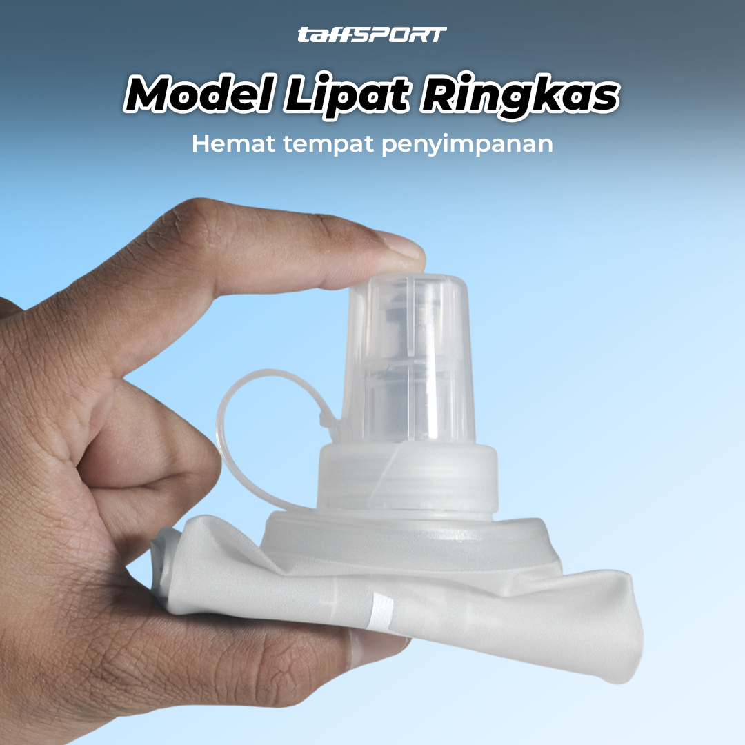 TaffSPORT Botol Minum Lipat Soft Flask Running Water Bottle 500ml - TF-50 Gambar produk TaffSPORT Botol Minum Lipat Soft Flask Running Water Bottle 500ml - TF-50
