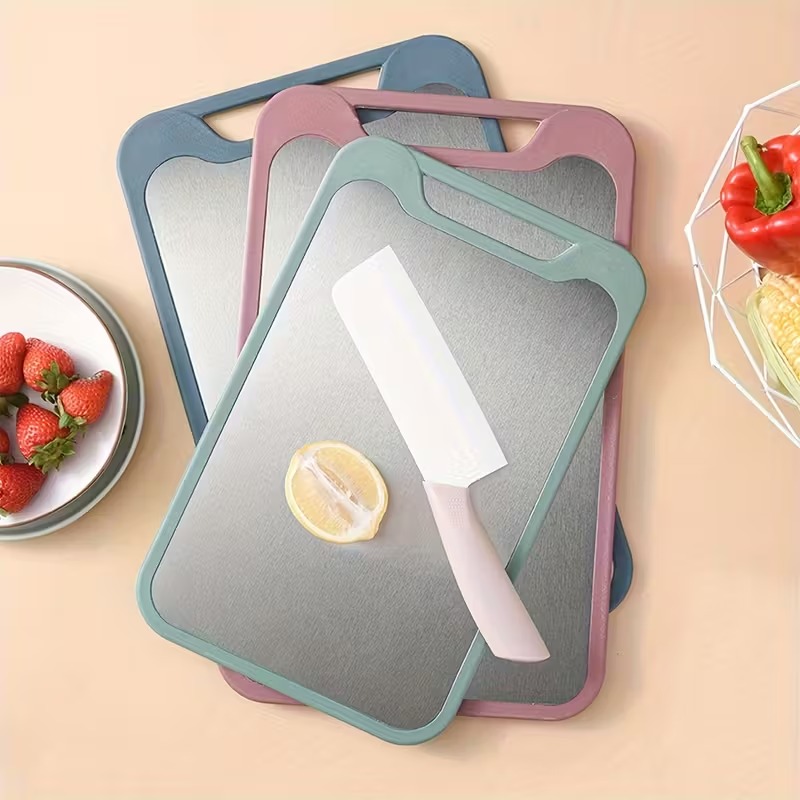 Gambar produk Beihe Multifunctional Cutting Board Stainless Steel PP Double Sided - B025