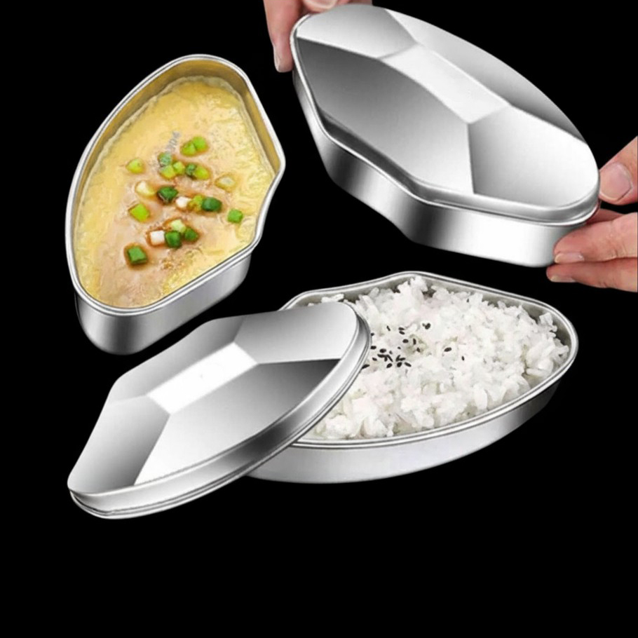 LABRIMP Mangkuk Kukus Steaming Bowl Stainless Steel 304 3 PCS with Lid - LB-300 Gambar produk LABRIMP Mangkuk Kukus Steaming Bowl Stainless Steel 304 3 PCS with Lid - LB-300