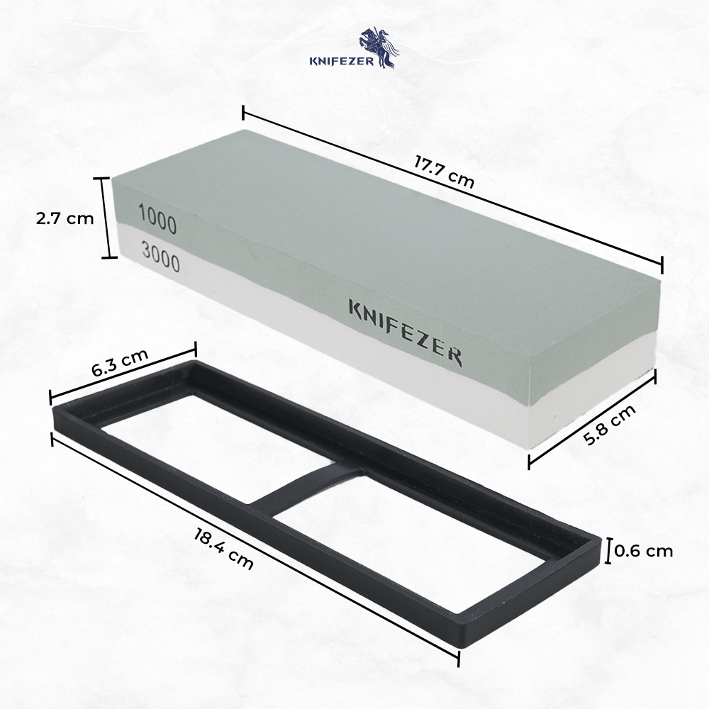 KNIFEZER Glitzy Batu Pengasah Pisau Whetstone Knife Sharpener 1000/3000 - Wkss-02 Gambar produk KNIFEZER Glitzy Batu Pengasah Pisau Whetstone Knife Sharpener 1000/3000 - Wkss-02