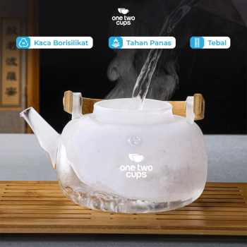 Gambar produk One Two Cups Teko Teh Pitcher Japanese Style Tahan Panas Api Teapot 1000ml - 8CV101