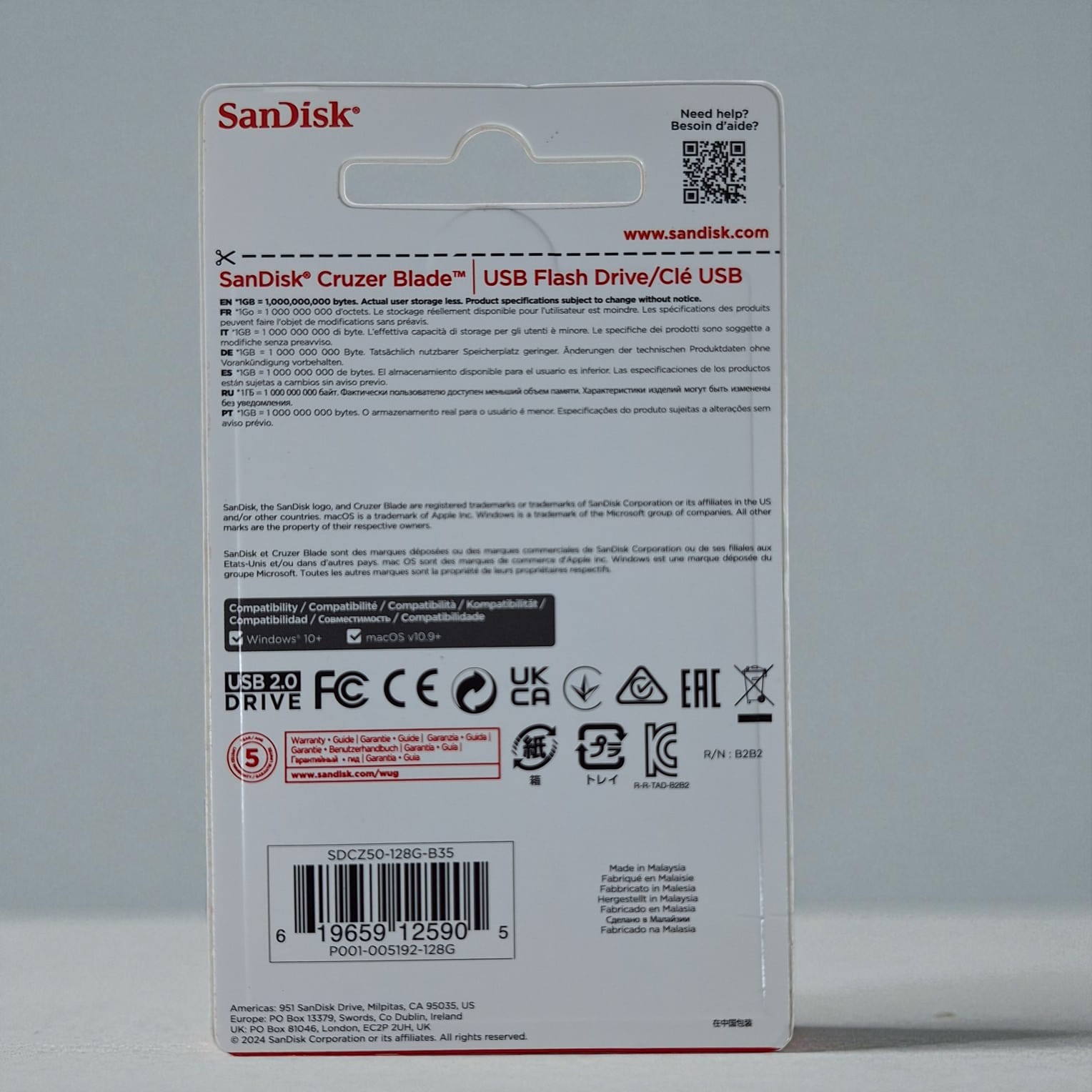SanDisk Cruzer Blade Flashdisk USB 2.0 128GB - SDCZ50 Gambar produk SanDisk Cruzer Blade Flashdisk USB 2.0 128GB - SDCZ50