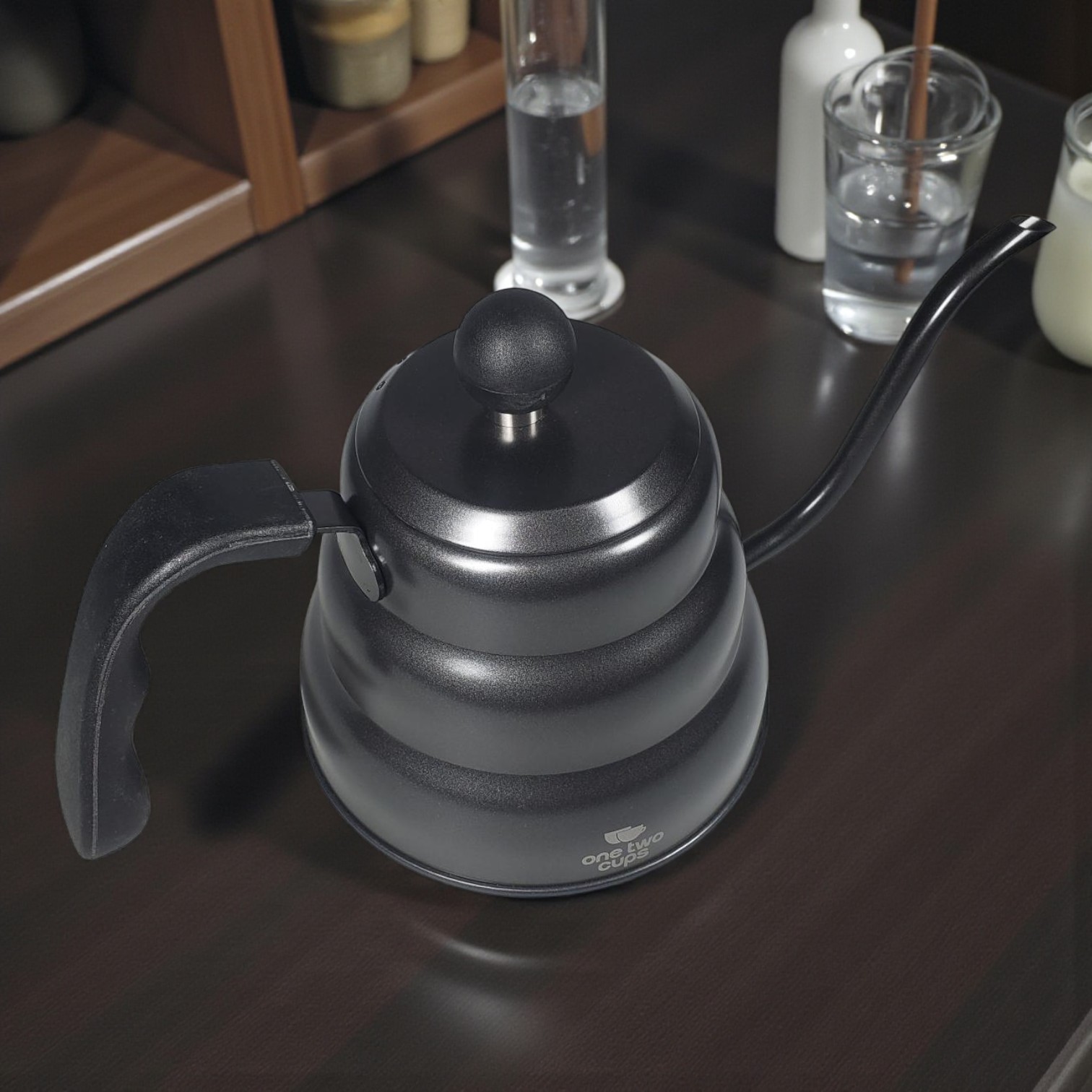 Gambar produk One Two Cups Teko Kopi Leher Angsa Gooseneck Pour Over Drip Kettle 1L - PRF10