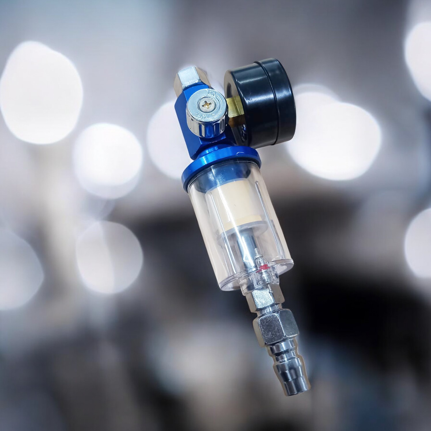 WENXING Spray Gun Air Regulator Gauge In-line Water Filter Adapter - W101 Gambar produk WENXING Spray Gun Air Regulator Gauge In-line Water Filter Adapter - W101