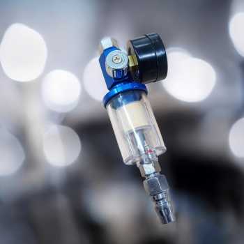 Gambar produk WENXING Spray Gun Air Regulator Gauge In-line Water Filter Adapter - W101