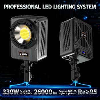 LIYADI Lampu Studio Fotografi COB LED 3in1 Color TFT Display 330W - G330