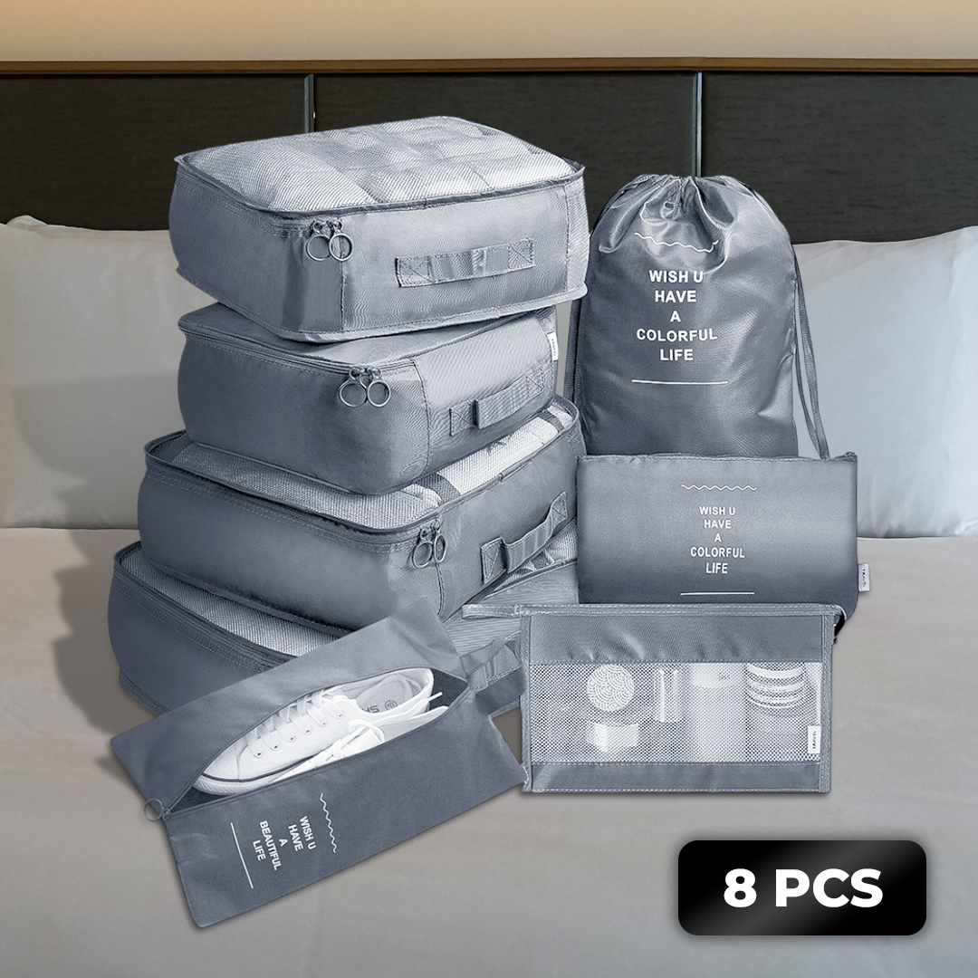 Gambar produk Bestform Tas Travel Bag Laundry Organizer Packing Cubes 8 PCS - CQBB3