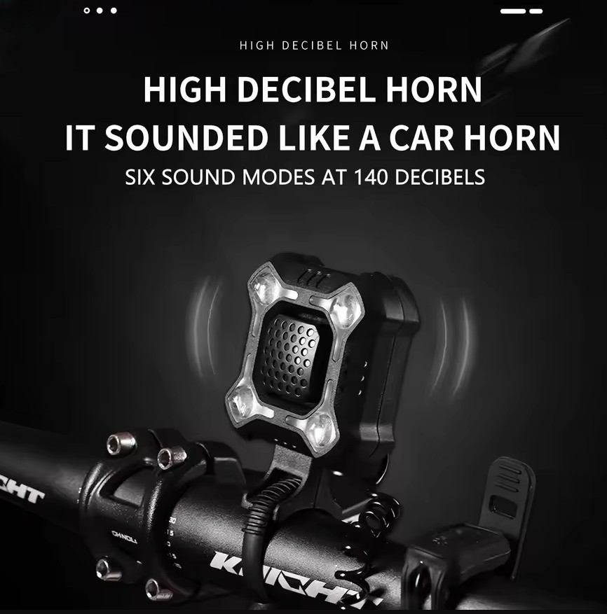 Gambar produk LIDS Lampu Depan Sepeda Klakson 2 in 1 LED Rechargeable 1200mAh - XA-324