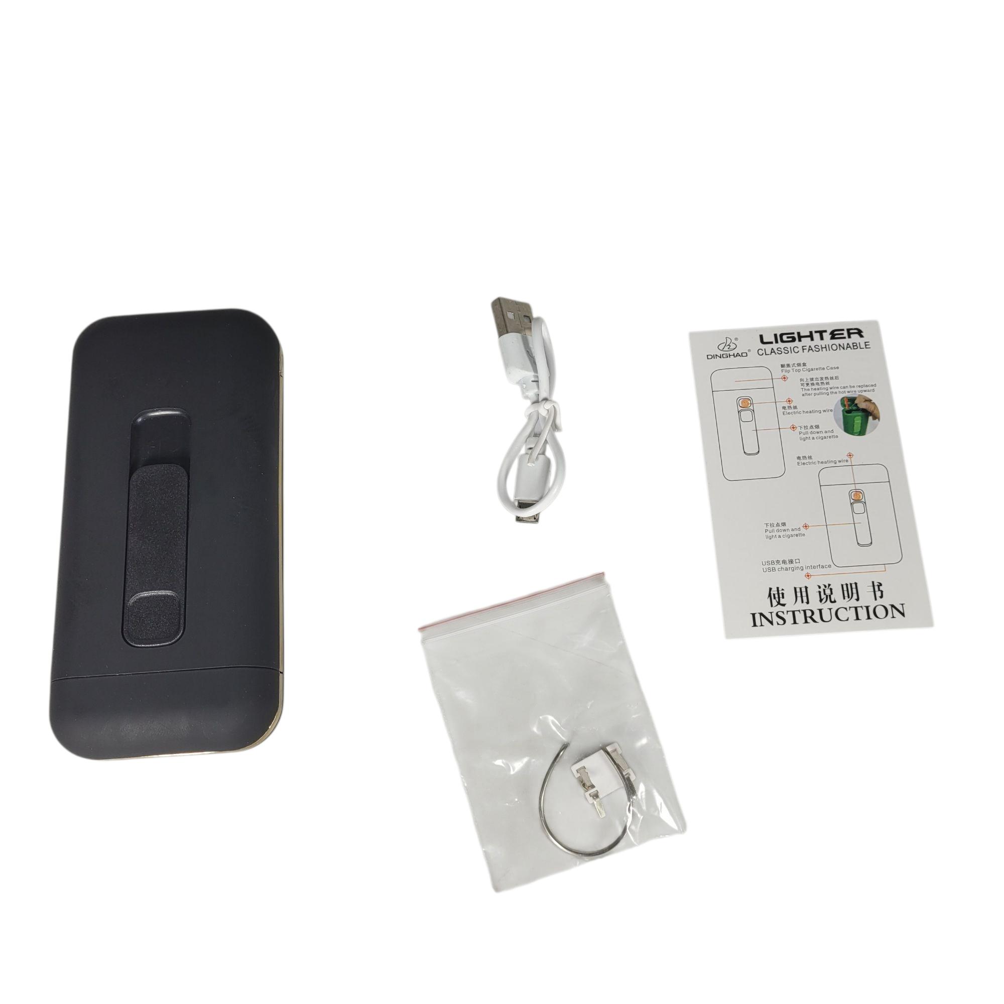 Gambar produk Dinghao Kotak Rokok 20 Slot dengan Korek Elektrik Pyrotechnic - DH-9010