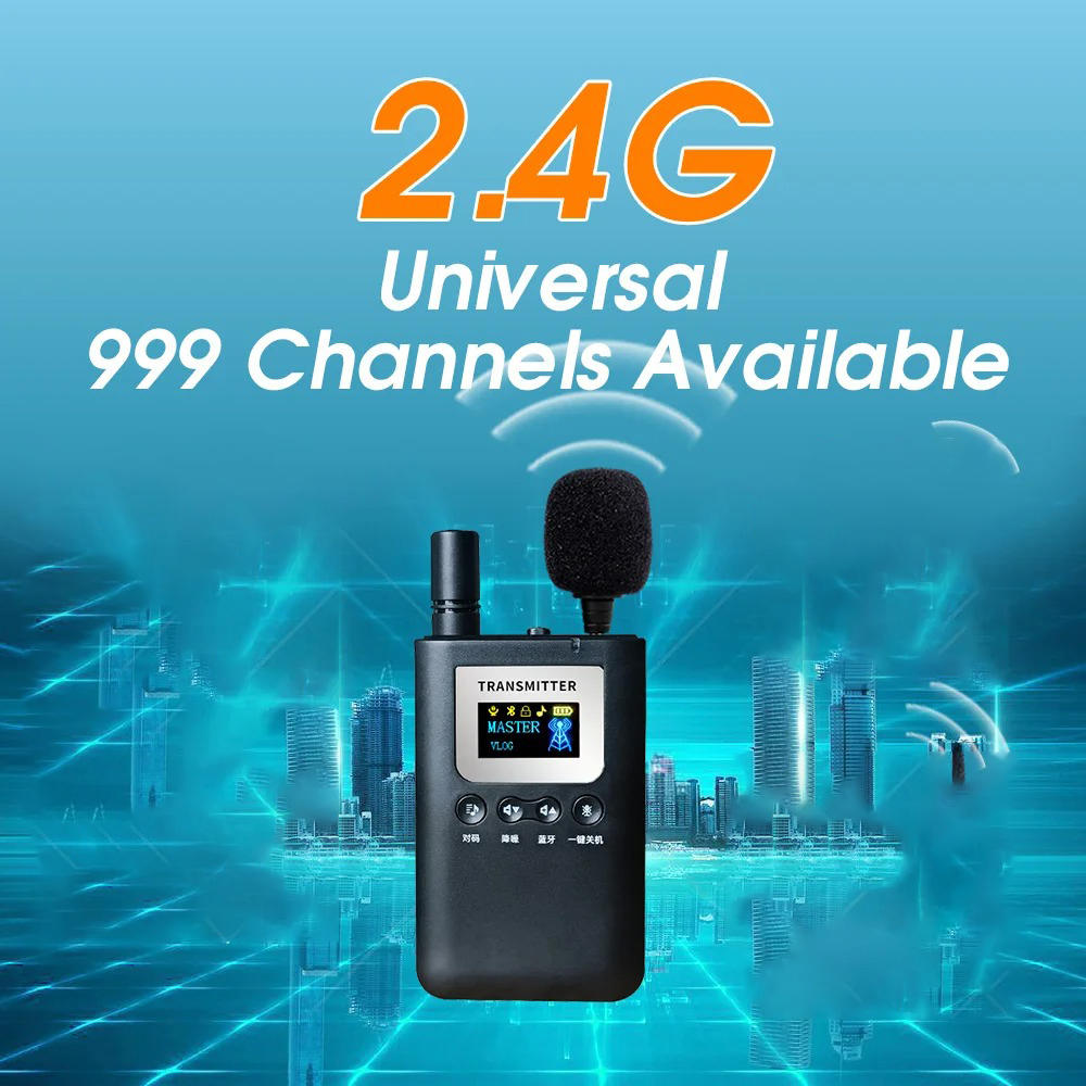 Gambar produk Yuxuan Audio Tour Guide Wireless Transmitter 2.4G 999 Channel Mic - 7510T