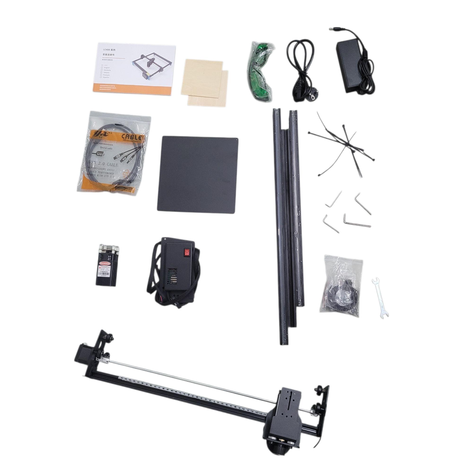 OUKEDA DIY Laser Engraving Machine CNC 2-Axis 445nm Kepala Laser 5W - LE400 Gambar produk OUKEDA DIY Laser Engraving Machine CNC 2-Axis 445nm Kepala Laser 5W - LE400