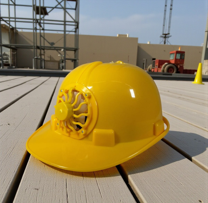 SDJZT Helm Proyek Konstruksi K3 Kipas Tenaga Surya Safety PE Material - LM02 Gambar produk SDJZT Helm Proyek Konstruksi K3 Kipas Tenaga Surya Safety PE Material - LM02