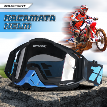 TaffSPORT Kacamata Helm Motor Goggles UV400 Protection Windproof - UV400