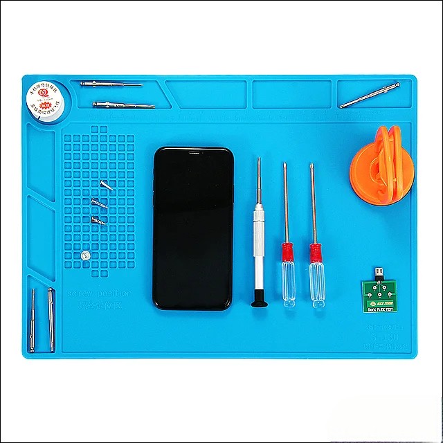 LUXIANZI Alas Matras Solder Heat Insulation Mat Non Magnetic 350x250mm - S130 Gambar produk LUXIANZI Alas Matras Solder Heat Insulation Mat Non Magnetic 350x250mm - S130