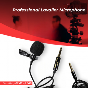 Gambar produk TaffSTUDIO Mikrofon Professional Lavalier Microphone Clip 3.5mm - Q10