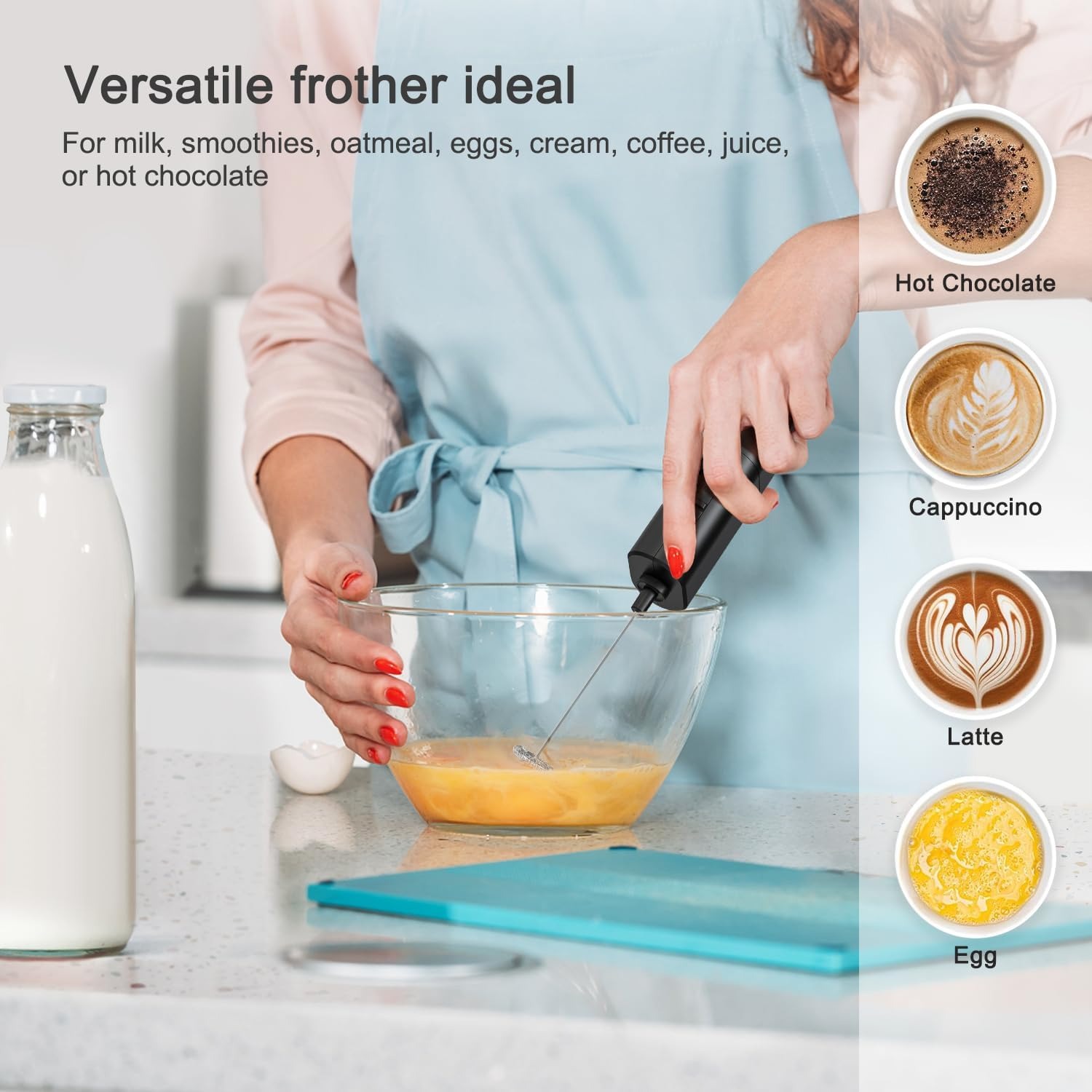 One Two Cups Hand Mixer Mini Pengocok Telur Kopi Milk Frother Battery - KJBQ-12 Gambar produk One Two Cups Hand Mixer Mini Pengocok Telur Kopi Milk Frother Battery - KJBQ-12